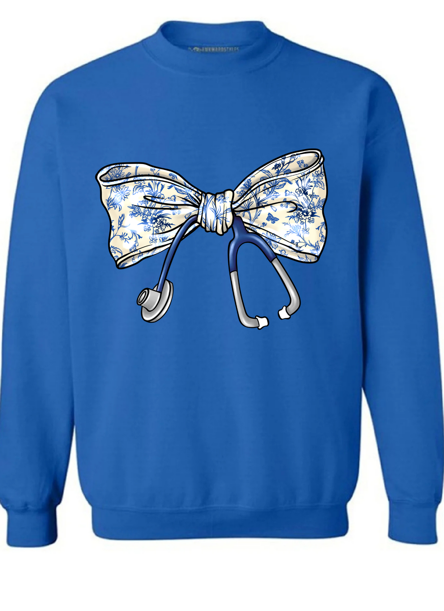 Long Sleeve Sweatshirt, DTF, "Nurse with a bow" (made to order)