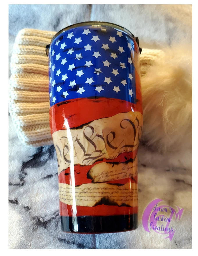 We The People Tumbler Color Flag (made to order)